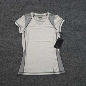 Klim Shirt Womens XS White Advantage Tech T V Neck Performance Riding Hiking NEW